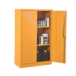 2-Shelf Hazardous Substance Cabinet Yellow 915 x 457 x 1524mm -Padlocks Sales 113VV A2