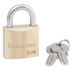 Master Lock 4130 V Line Brass Padlock 30mm
