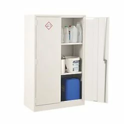 2-Shelf Acid Cabinet White 915 x 457 x 1524mm -Padlocks Sales 207VV A2