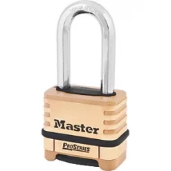 Master Lock 1175DLH Brass Weatherproof Combination Long Shackle Padlock 58mm