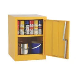1-Shelf Hazardous Substance Cabinet Yellow 457 x 457 x 609mm -Padlocks Sales 212VV A2