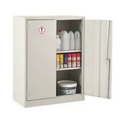 2-Shelf COSHH Cabinet Grey 915 x 457 x 1219mm -Padlocks Sales 218VV A2