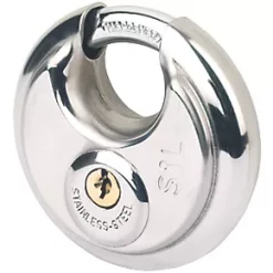 Smith & Locke Stainless Steel Waterproof Disc Padlock 80mm