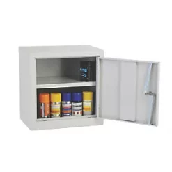 1-Shelf COSHH Cabinet Grey 457 x 305 x 457mm -Padlocks Sales 219VV A2