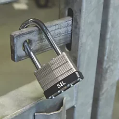 Smith & Locke Laminated Steel Weatherproof Long Shackle Padlock 50mm -Padlocks Sales 2332X A3