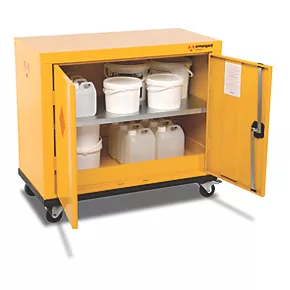 Armorgard Safestor Hazardous Mobile Cupboard Yellow 900 x 465 x 810mm 4 Armorgard Safestor Hazardous Mobile Cupboard Yellow 900 x 465 x 810mm - Image 2