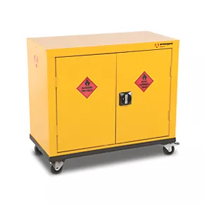 Armorgard Safestor Hazardous Mobile Cupboard Yellow 900 x 465 x 810mm 3 Armorgard Safestor Hazardous Mobile Cupboard Yellow 900 x 465 x 810mm