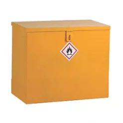 Flammable Liquid Flat Top Storage Bin Yellow 609 x 330 x 508mm
