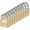 Burg-Wachter Brass Keyed Alike Water-Resistant Padlocks 50mm 10 Pack