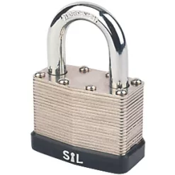 Smith & Locke Laminated Steel Weatherproof Padlock 50mm