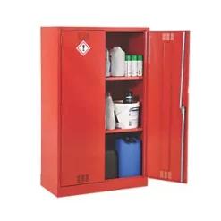 2-Shelf Pesticide Cabinet Red 915 x 457 x 1524mm -Padlocks Sales 361VV A2