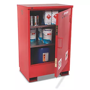 Armorgard Flamstor Hazardous Storage Cabinet Red 800 x 585 x 1250mm 4 Armorgard Flamstor Hazardous Storage Cabinet Red 800 x 585 x 1250mm - Image 2