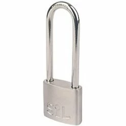 Smith & Locke Stainless Steel Waterproof Long Shackle Padlock 38mm