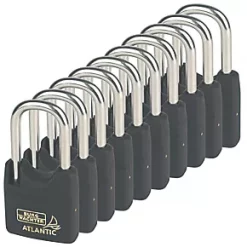 Burg-Wachter Brass Keyed Alike Water-Resistant Padlocks 40mm 10 Pack
