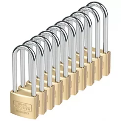 Burg-Wachter Brass Keyed Alike Padlocks 40mm 10 Pack