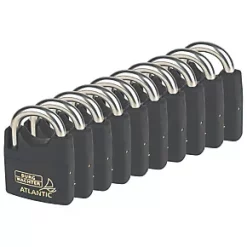 Burg-Wachter Brass Keyed Alike Water-Resistant Padlocks 50mm 10 Pack