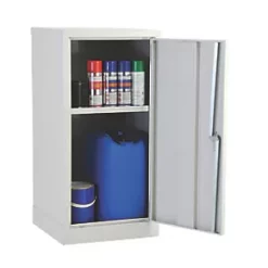 1-Shelf COSHH Cabinet Grey 457 x 457 x 915mm -Padlocks Sales 642VV A2