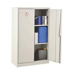 2-Shelf COSHH Cabinet Grey 915 x 457 x 1524mm -Padlocks Sales 662VV A2