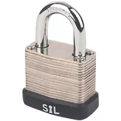 Smith & Locke Laminated Steel Weatherproof Padlock 34mm
