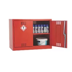 1-Shelf Pesticide Cabinet Red 915 x 457 x 711mm -Padlocks Sales 699VV A2