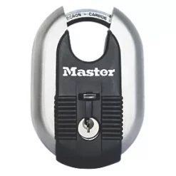Master Lock Excell Stainless Steel Weatherproof Closed Shackle Disc Padlock 60mm
