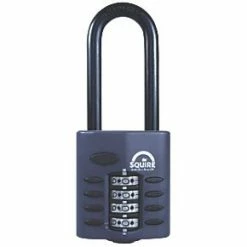 Squire Die-Cast Zinc Water-Resistant Long Shackle Combination Padlock 40mm
