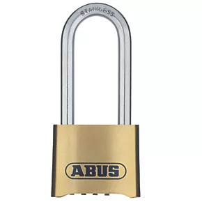 Abus Brass Weatherproof Long Shackle Combination Padlock 52mm 3 Abus Brass Weatherproof Long Shackle Combination Padlock 52mm