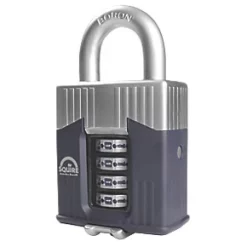 Squire Warrior Armoured Steel Weatherproof Combination Padlock 45mm
