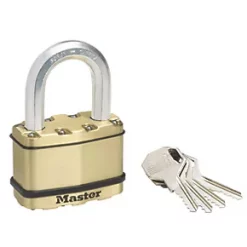 Master Lock Excell Laminated Steel Weatherproof Long Shackle Padlock 64mm